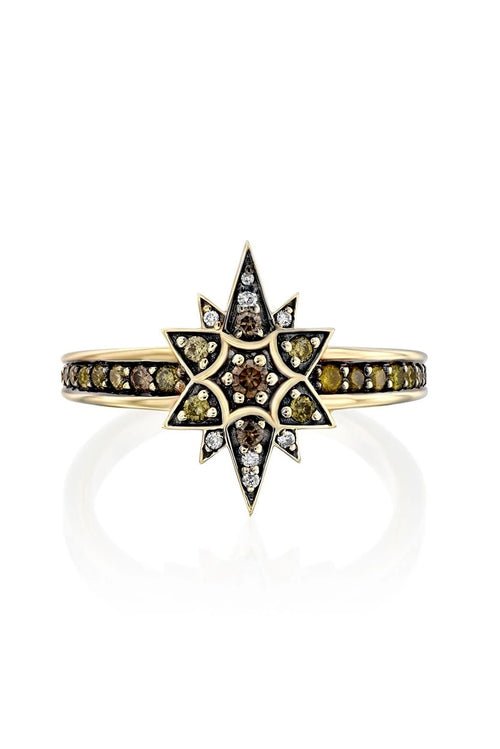 Mika Star Blackened Ring