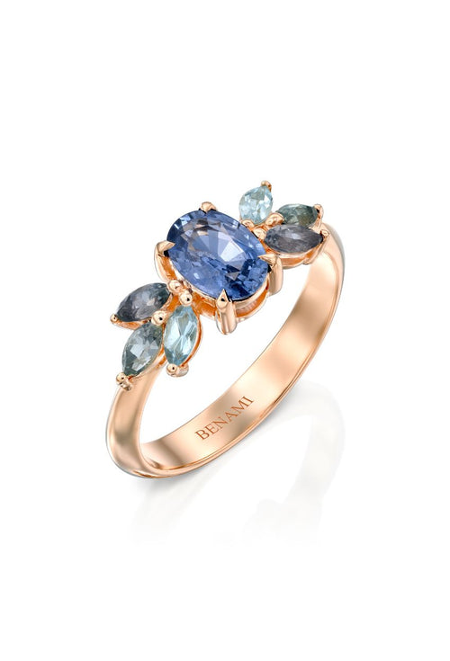 Ariel Ring with Blue Sapphires — image 5 of 13
