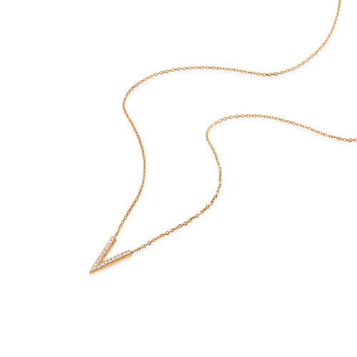 Diamond-Studded V Necklace — image 4 of 7
