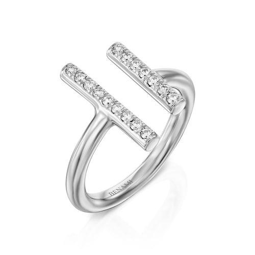 Open Stripes Diamond Ring — image 7 of 15