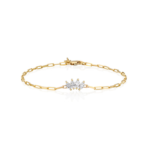 Four Marquise Lab Grown Diamond Bracelet