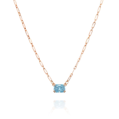 Blue diamond necklace