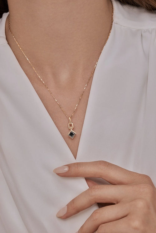 Tommy Necklace with Black Moissanite — image 5 of 12