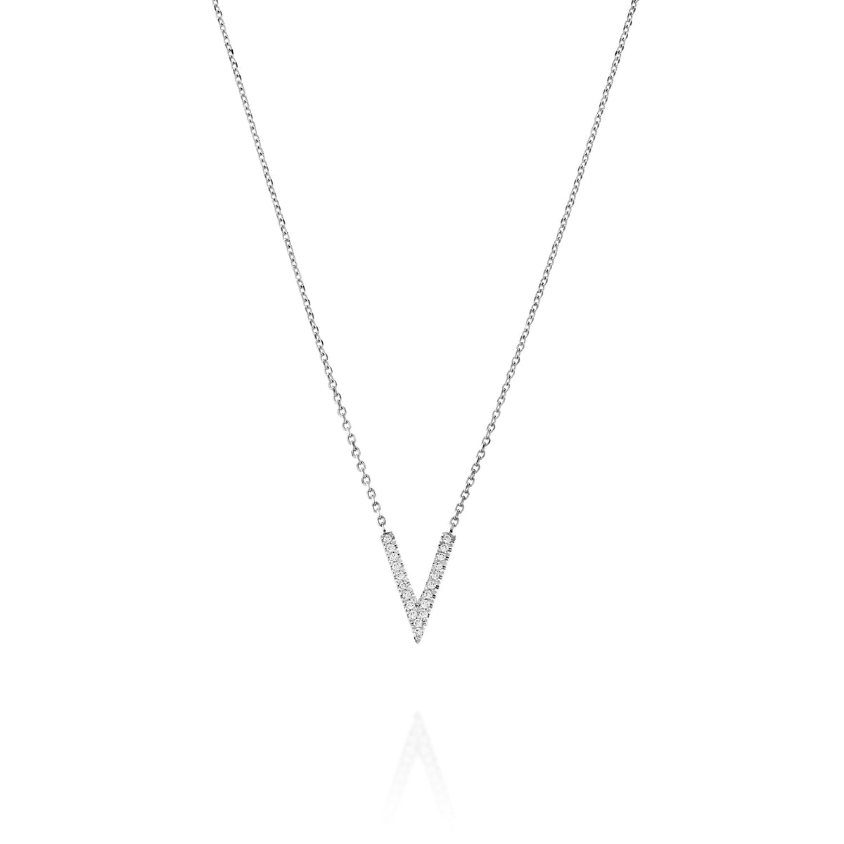 Diamond-Studded V Necklace — image 6 of 7