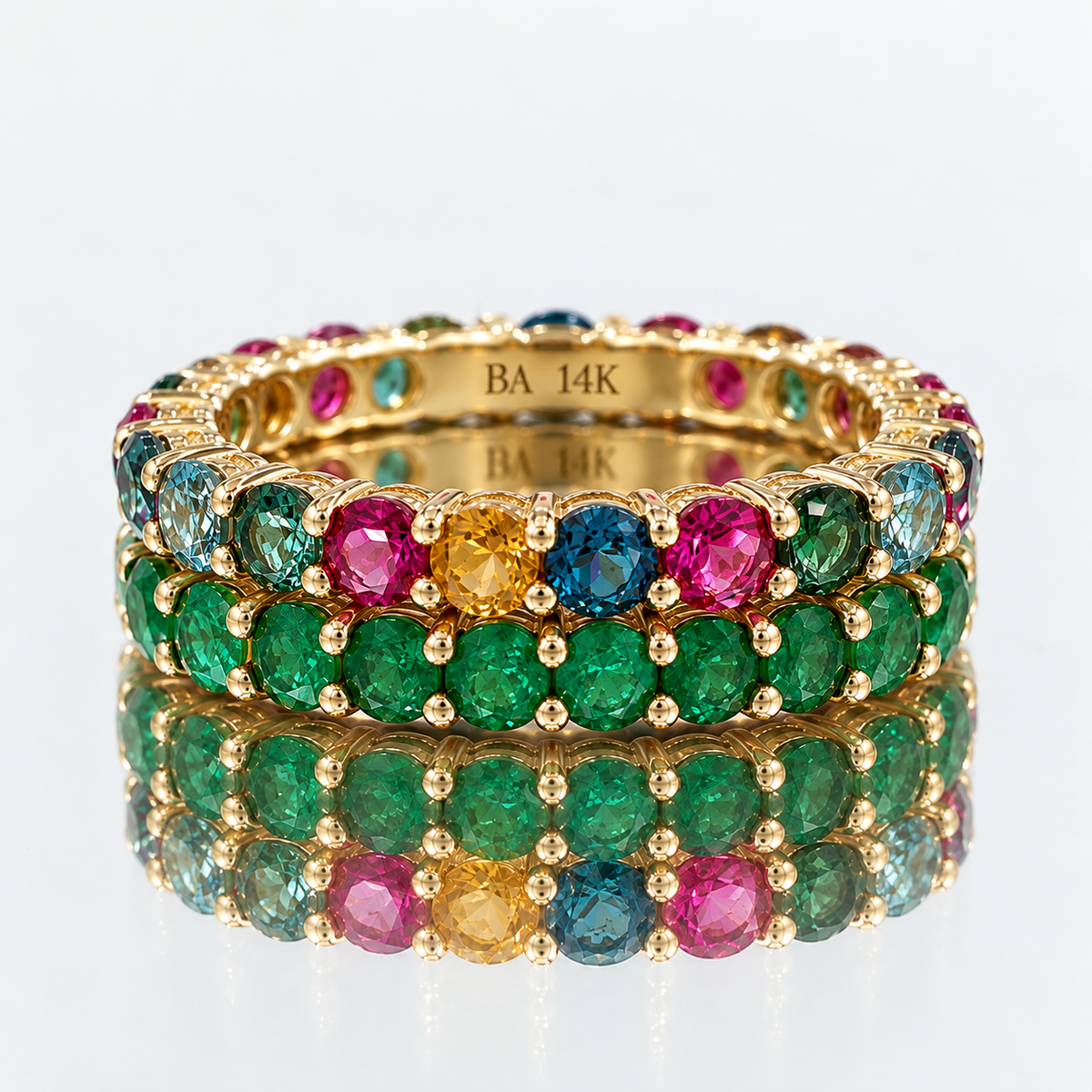 Colorful Tourmaline All Around Ring