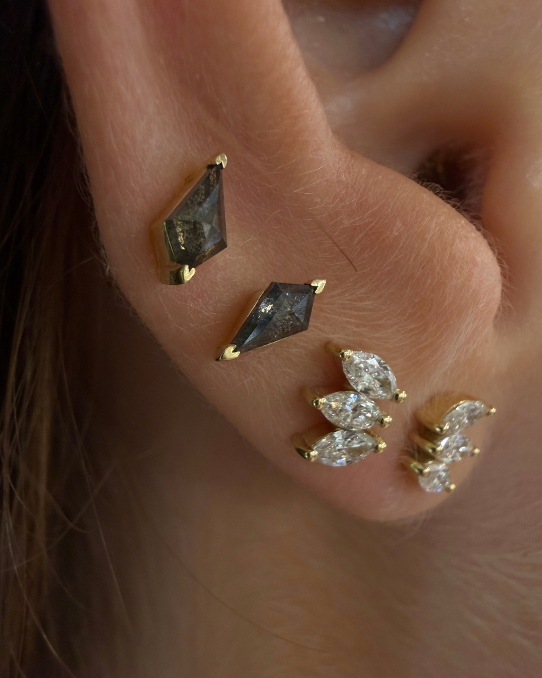 S&P Diamond Kite Piercing Earring — image 4 of 6