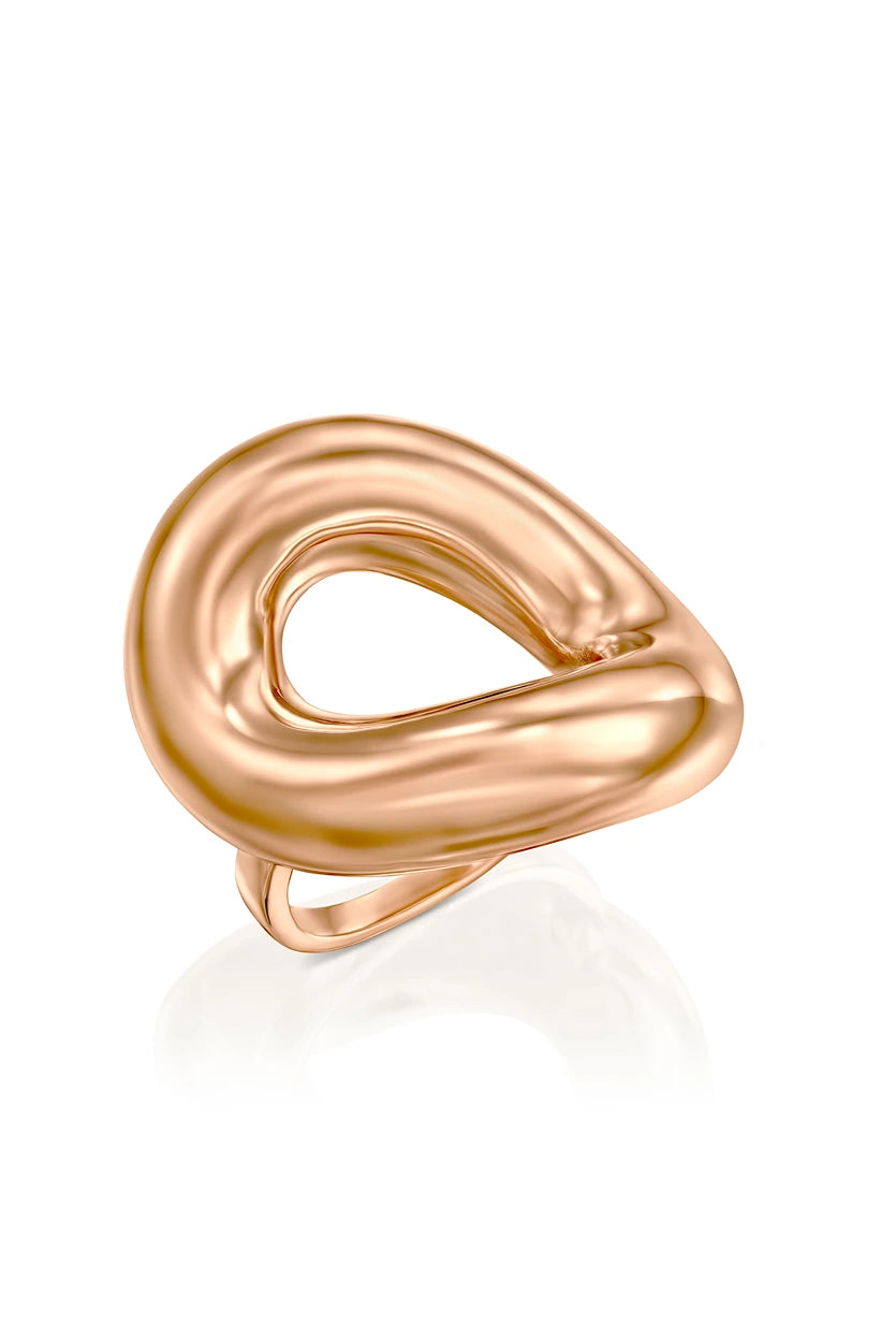 Large Gold Link Ring — image 9 of 14
