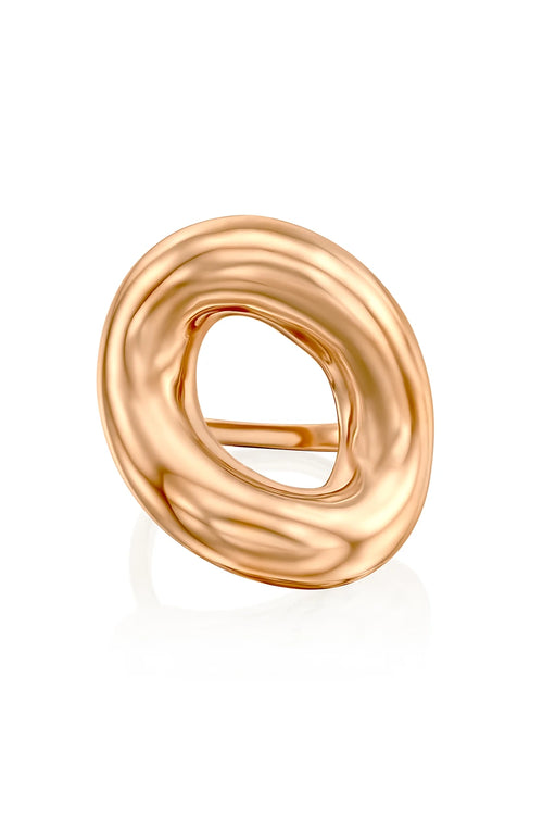Large Gold Link Ring — image 10 of 14