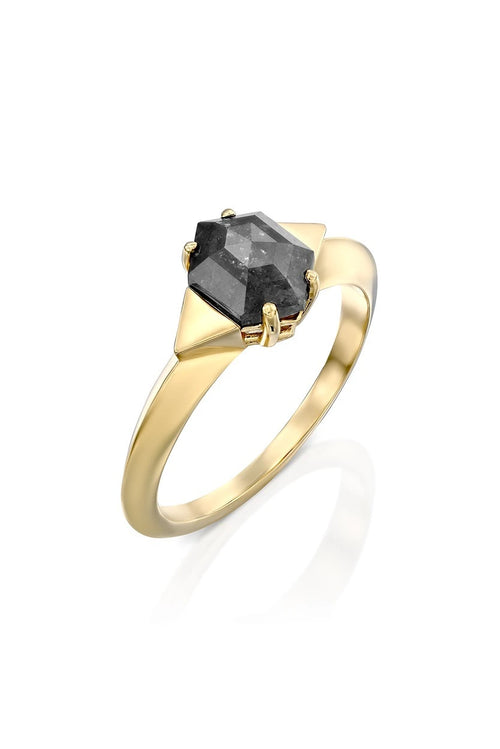 Dorin Raw Diamond Gold Ring