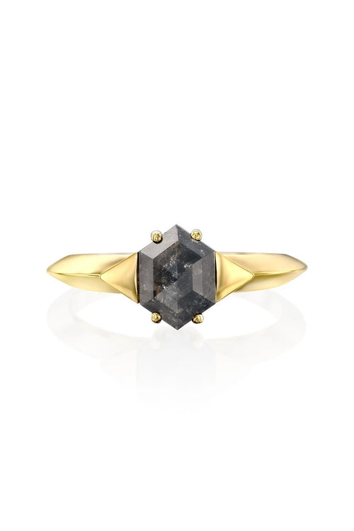 Dorin Raw Diamond Gold Ring — image 5 of 6