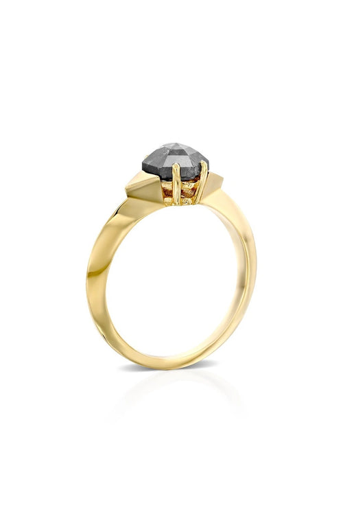 Dorin Raw Diamond Gold Ring — image 4 of 6