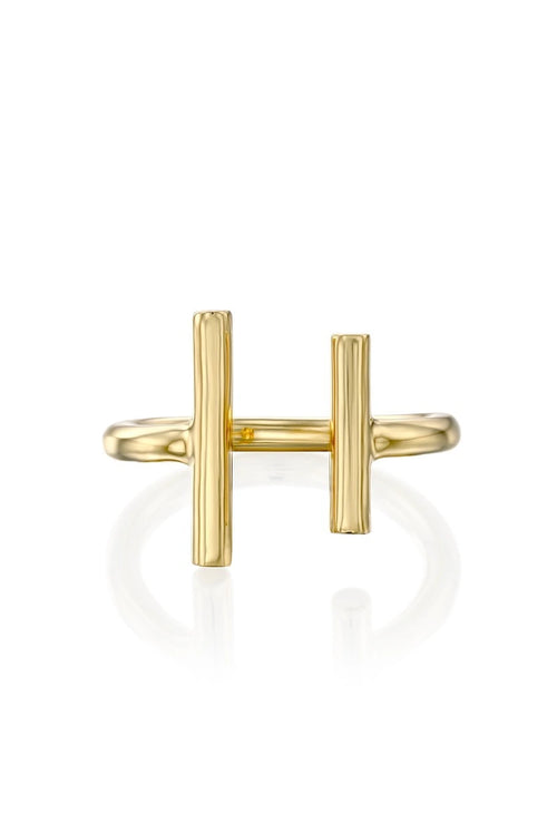 Open Stripes Gold Ring — image 4 of 5