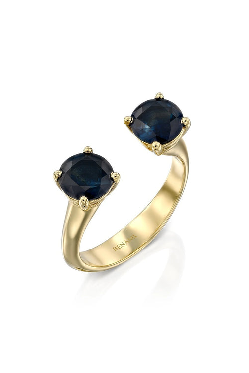 Anne Ring with Blue Sapphires
