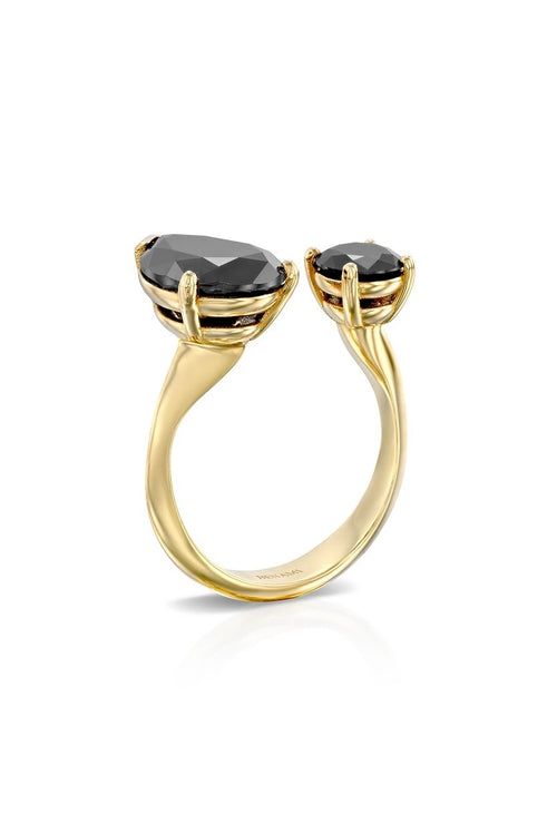 Zoe Ring with Black Moissanite Stones — image 3 of 7