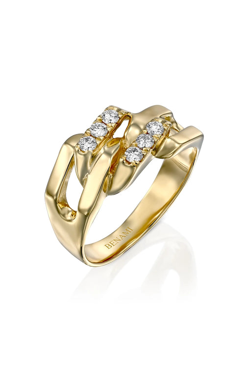 Mona Diamond Gold Ring