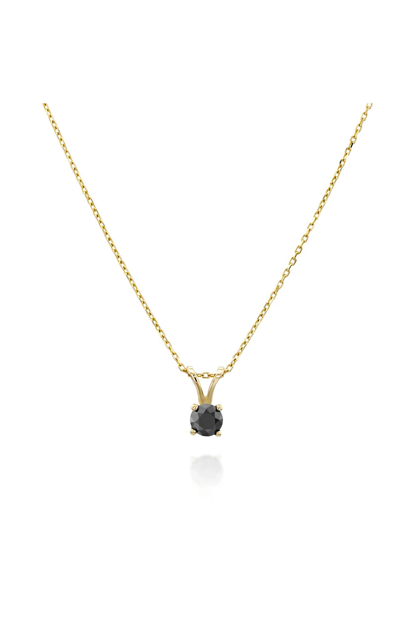 שרשרת יהלום שחור 0.2CT, מונח מושלם על הצוואר- BENAMI