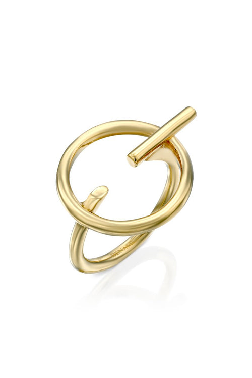 Ray Signet Gold Ring