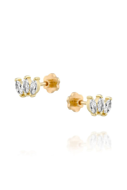 Triple Marquise Piercing Earring — earrings