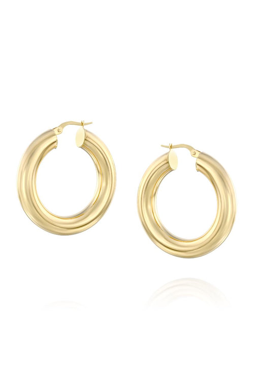 Chunky Hoop Large Gold Earrings