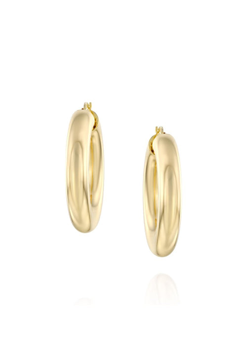 Chunky Hoop Large Gold Earrings — image 2 of 8