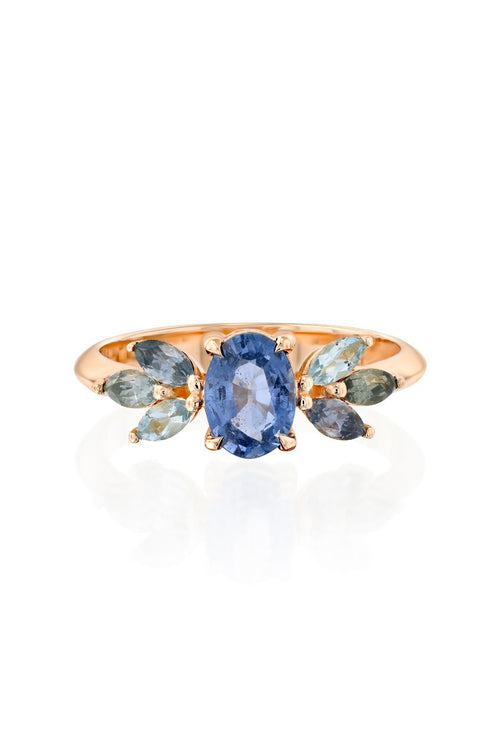 Ariel Ring with Blue Sapphires — image 6 of 13