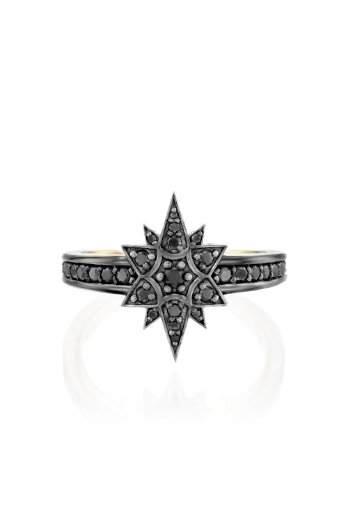 Mika Star Black Diamonds Ring — image 4 of 10