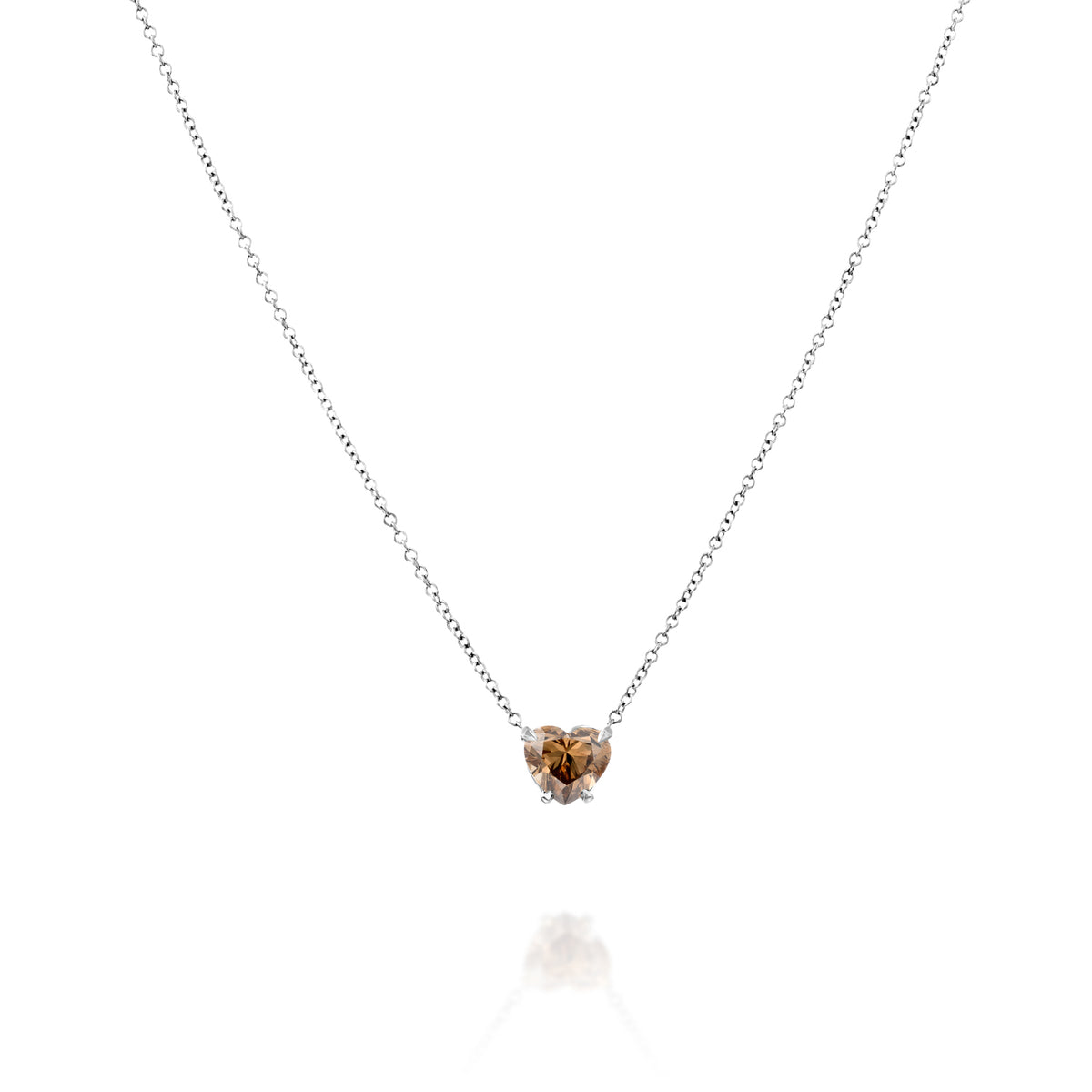 Heart Champagne Diamond Necklace — image 4 of 4