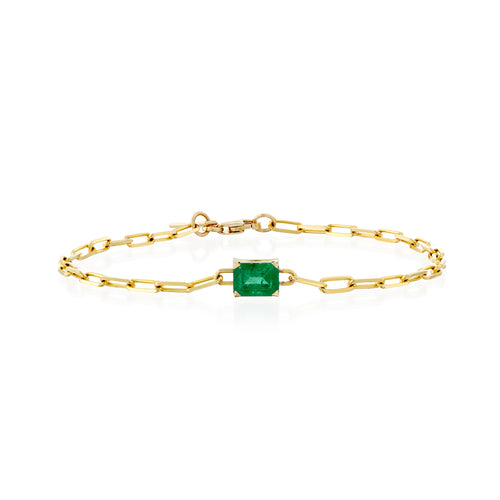 Emerald Rectangle Bracelet