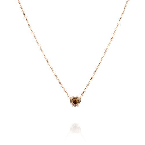 Heart Champagne Diamond Necklace — image 3 of 4