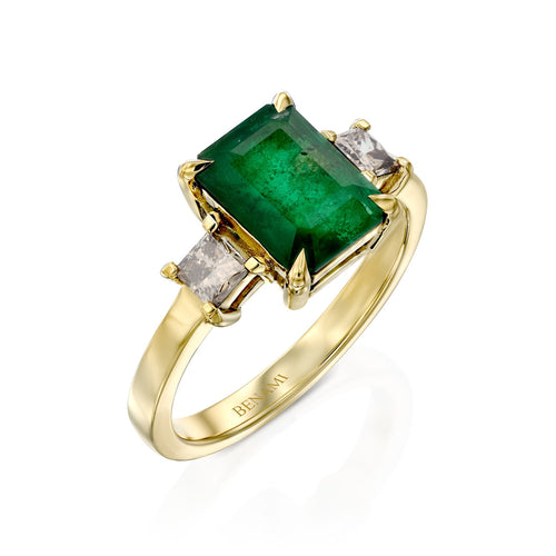 Champagne Emerald Ring