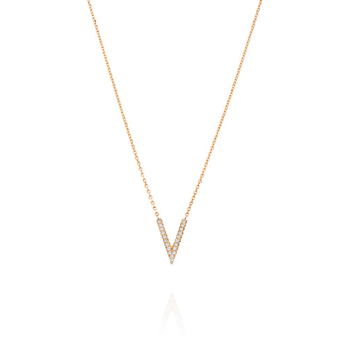 Diamond-Studded V Necklace — image 5 of 7