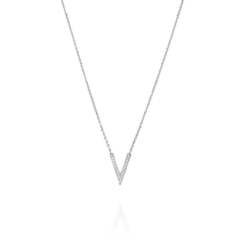 Diamond-Studded V Necklace — image 6 of 7
