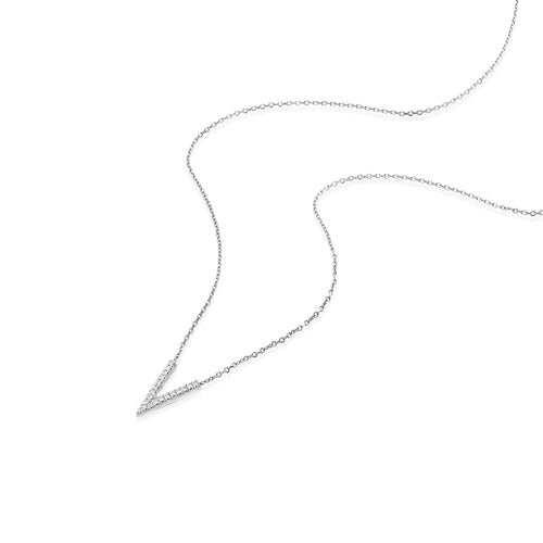 Diamond-Studded V Necklace — image 7 of 7