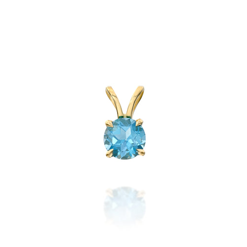 Swiss Blue Topaz Charm