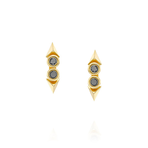 Rose Double Black Diamonds Earrings