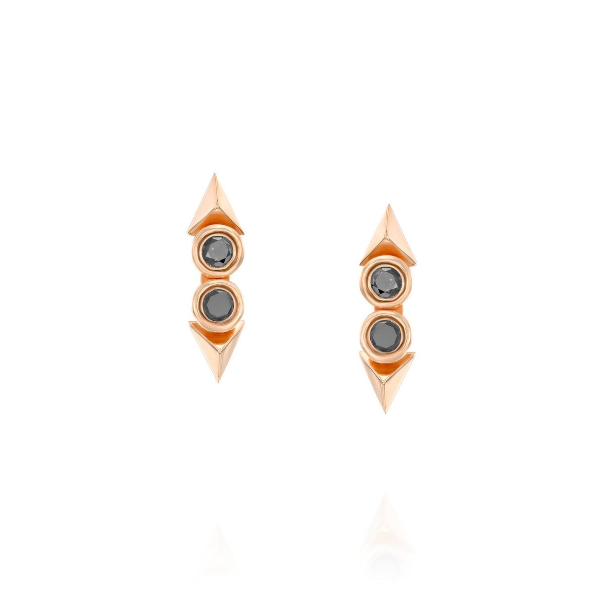 Rose Double Black Diamonds Piercing Earrings — image 5 of 9