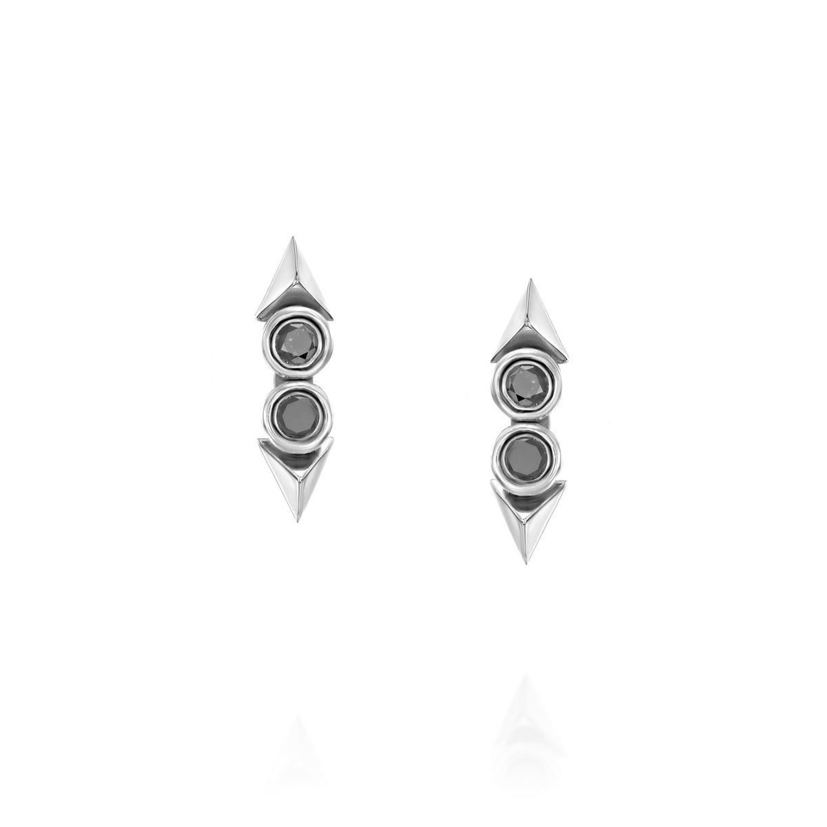 Rose Double Black Diamonds Piercing Earrings — image 7 of 9