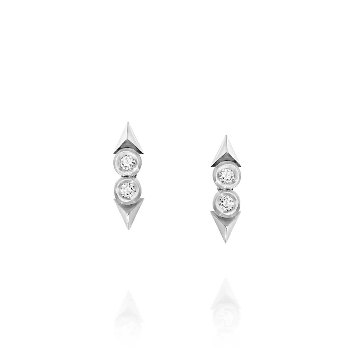 Rose Double White Diamonds Earrings — image 3 of 7