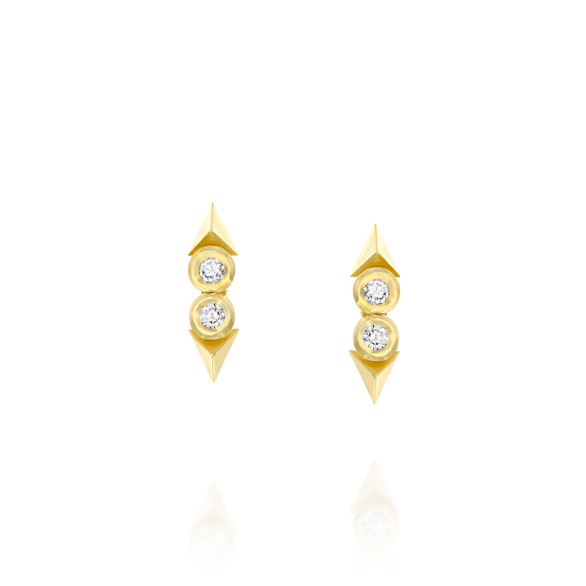 Rose Double White Diamonds Piercing Earring — image 3 of 7