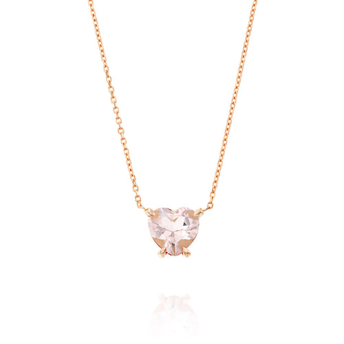 Natural Morganite Heart Necklace — image 5 of 11