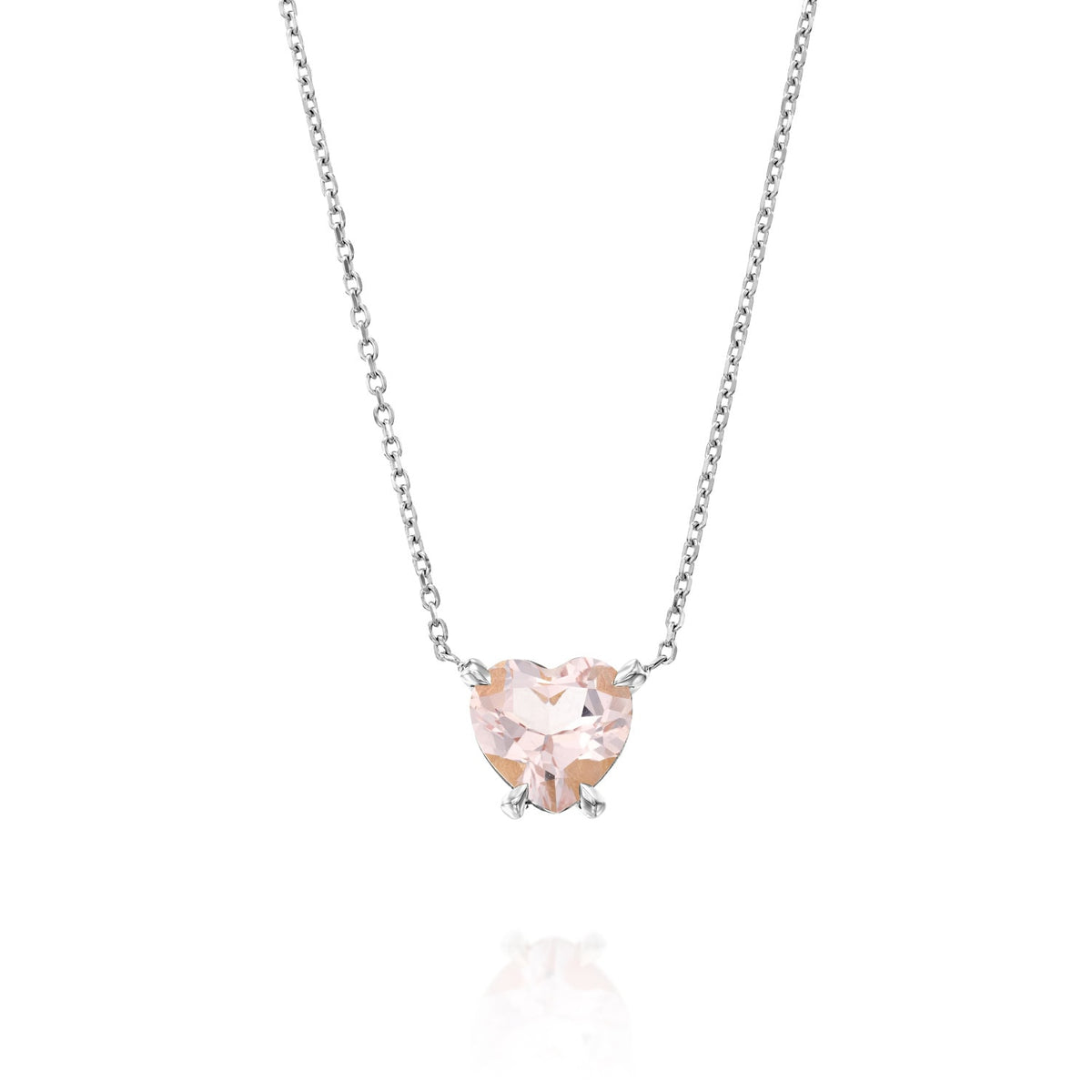 Natural Morganite Heart Necklace — image 11 of 11