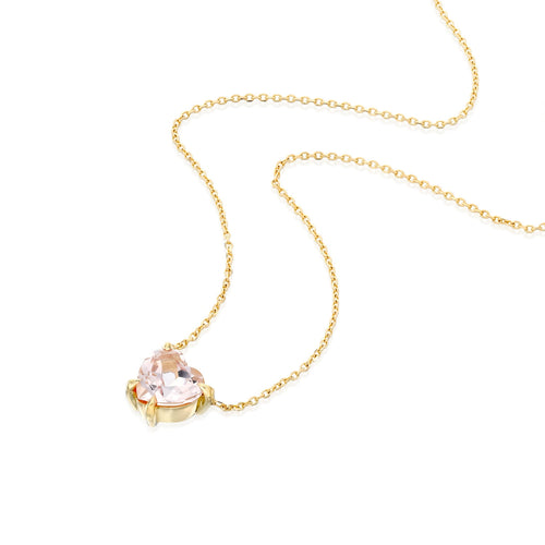 Natural Morganite Heart Necklace — image 3 of 11