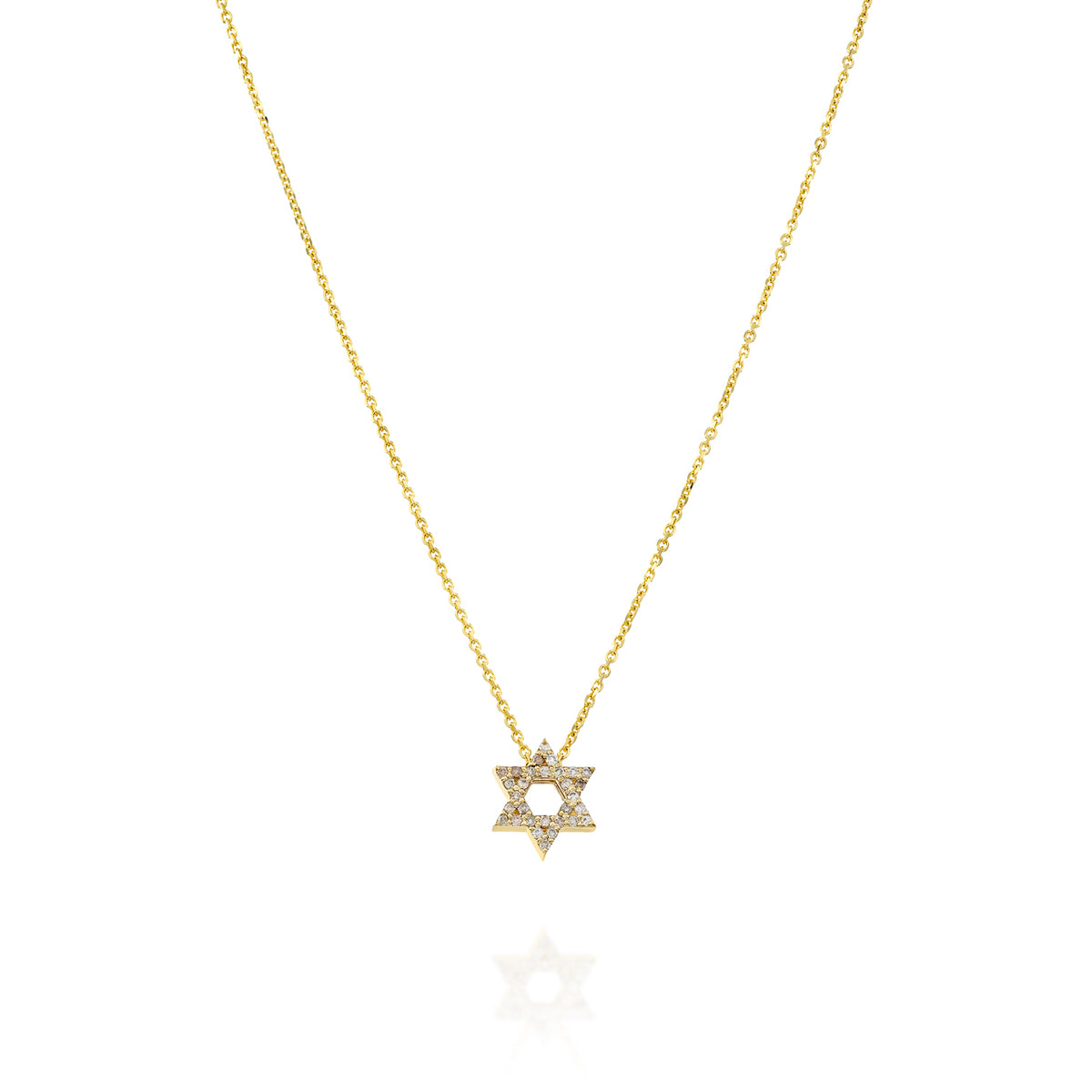 שרשרת מגן דוד יהלומים לבנים — תמונה 3 מתוך 7