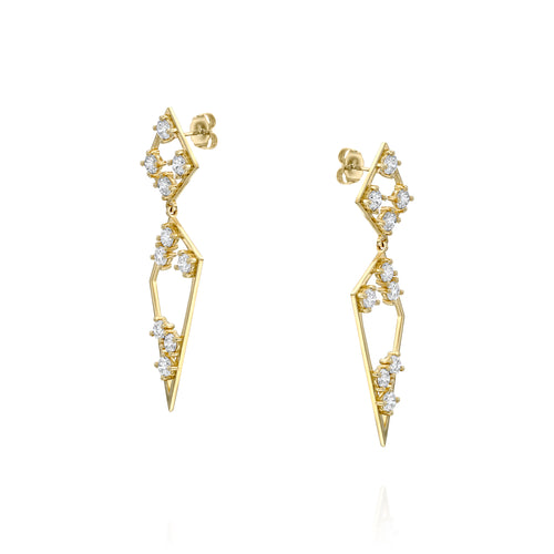 Mary White Diamond Earrings