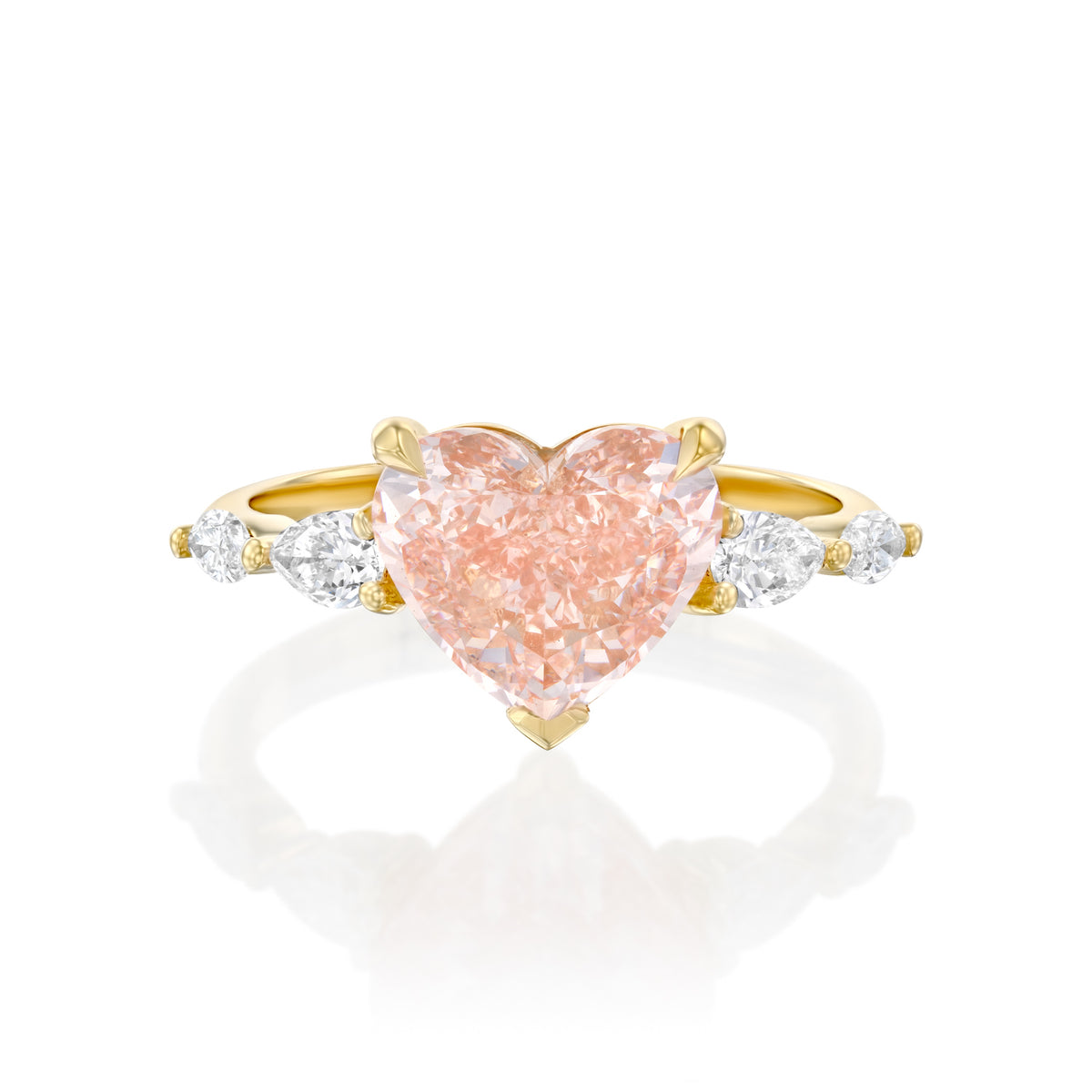 Pink Heart Diamond Ring — image 2 of 13