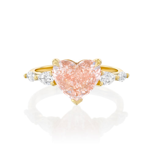 Pink Heart Diamond Ring — image 2 of 13