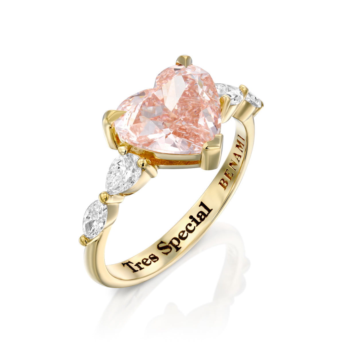 Pink Heart Diamond Ring