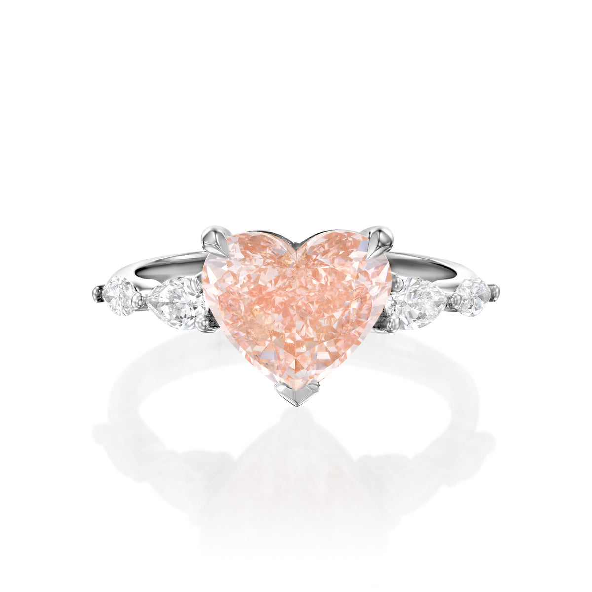 Pink Heart Diamond Ring — image 13 of 13