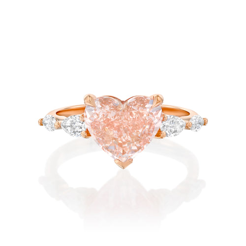 Pink Heart Diamond Ring — image 11 of 13
