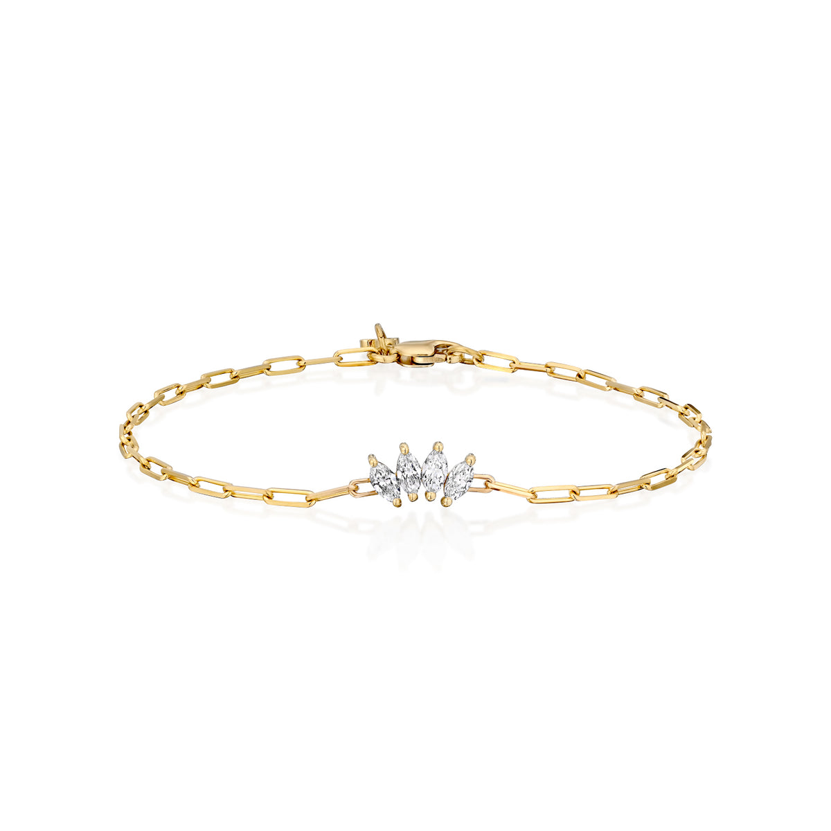 Four Marquise Lab Grown Diamond Bracelet